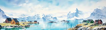 Groenland Natuur van Abstract Schilderij