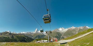 Seilbahn Sunnegga - Rothorn, Matterhorn, Zermatt, Wallis, Schweiz von Rene van der Meer