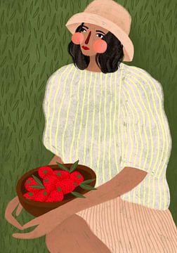 Woman with Strawberries