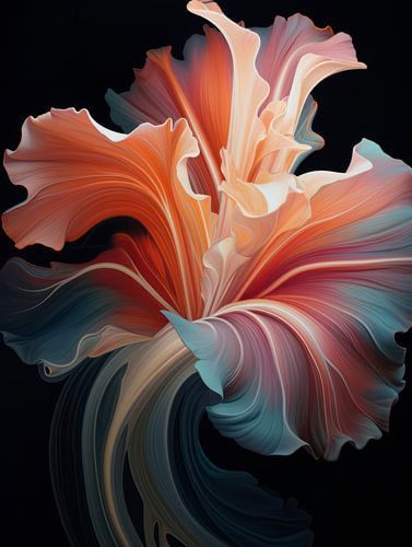 Abstract colourful modern flowers