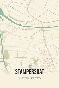 Vintage landkaart van Stampersgat (Noord-Brabant) van Rezona