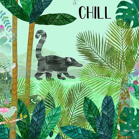 Chill luiaard met coati van Green Nest