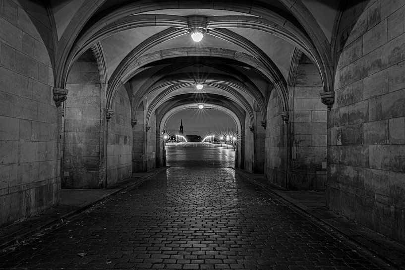 Pont d'Augustus noir et blanc par Ralf Hickmann