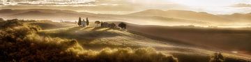 Uitgestrekt landschap van Toscane in Italië van Voss Fine Art Fotografie