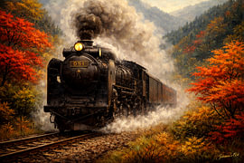 Lokomotiven im Wandel der Zeit – 1936–1945 – Dampflokomotive der Baureihe D51 der JNR von Johannas Art Creations