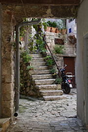 A narrow street in Rovinj 2 by Erik Buitenhuis