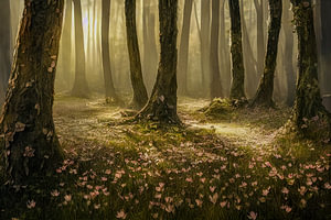 Morgen im Wald,  Art Illustration
