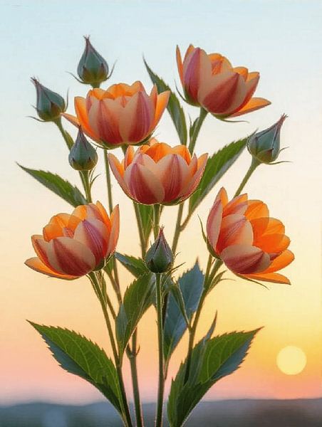 Sunset Blooms by Artistic