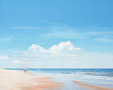 Strand Zicht van Blikvanger Schilderijen