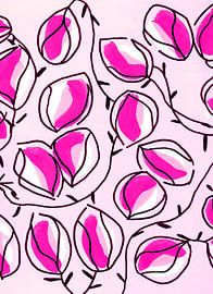 Abstract Pink Blooms by Lori Ann Folz