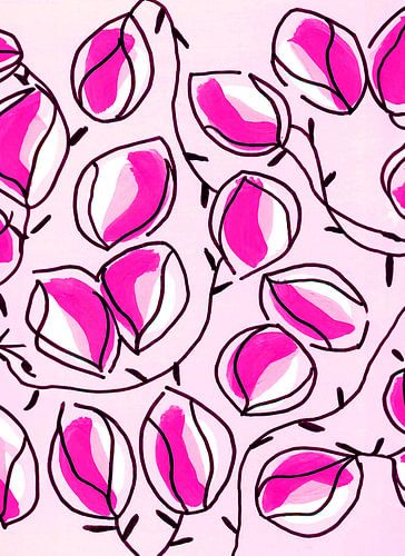 Abstracte roze bloemen