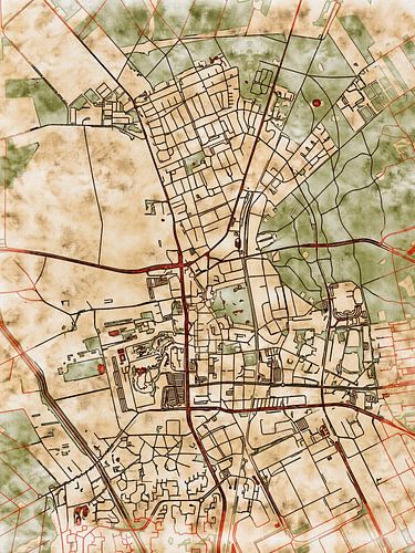 Karte von Emmen im stil 'Serene Summer'