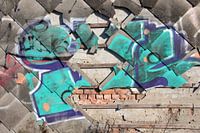 Graffiti op de muur in Doel in België