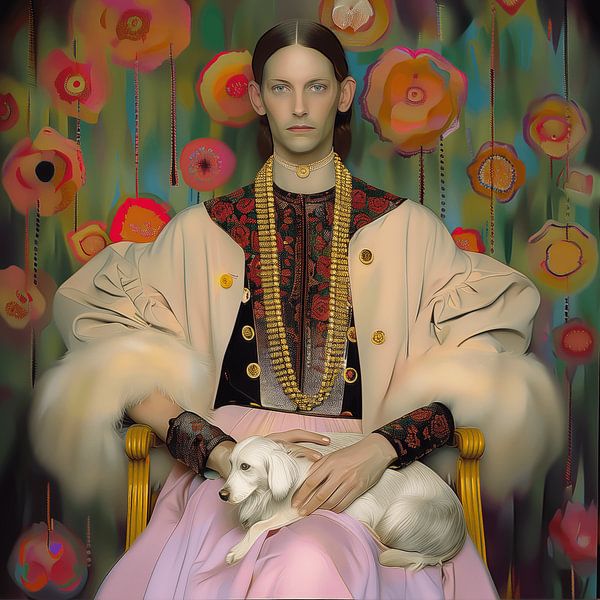 Man with faithful quadruped by Ton Kuijpers