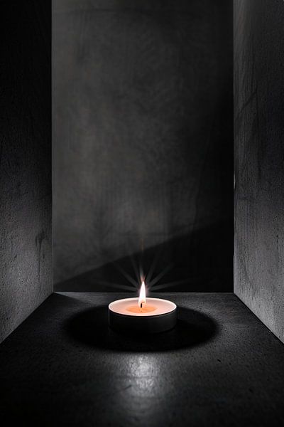 Candlelight in minimalist space by Imperial Art House