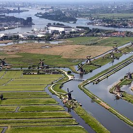 Kinderdijk Windmills Alblasserdam Aerial photo by Roel Dijkstra