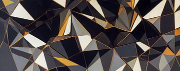 abstracte geometrische origami achtergrond panorama, generatieve ai il van Animaflora PicsStock