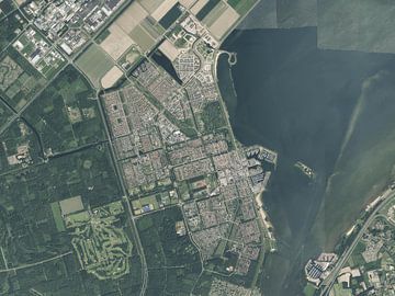 Aerial photo of Zeewolde by Maps Are Art