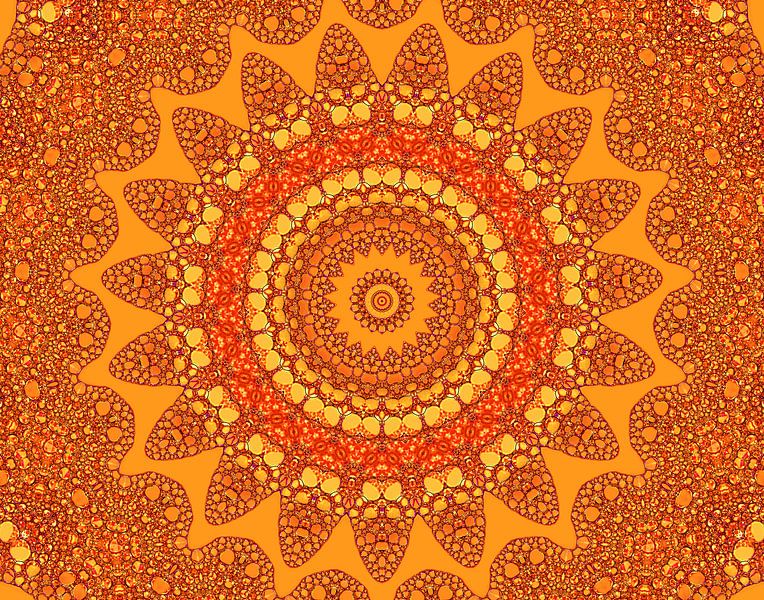Retro Figure in Ochre and Terra by Caroline Lichthart