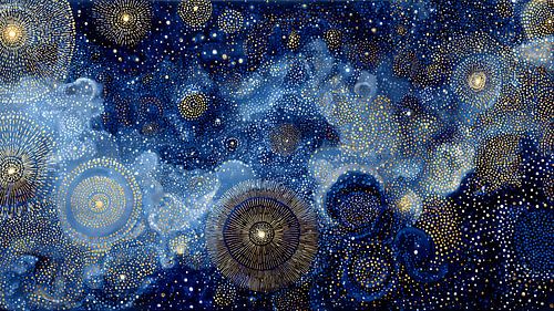 Kosmische Symphonie in Blau