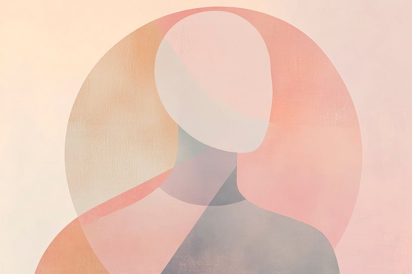 Présence silencieuse dans des couleurs douces par Poster Art Shop