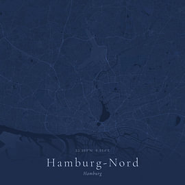 Historische Landkarte von Hamburg-Nord, Deutschland von Ortsdrucke