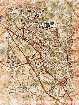 Map of Heerlen with the style 'Serene Summer' by Maporia