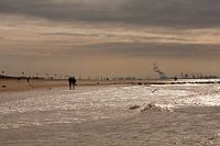 Zonsondergang op het Scheveningse strand