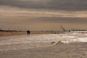 Scheveningen Beach Sunset by Paul Oosterlaak