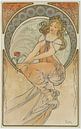 Die Künste 3, Alphonse Mucha von Meisterhafte Meister Miniaturansicht