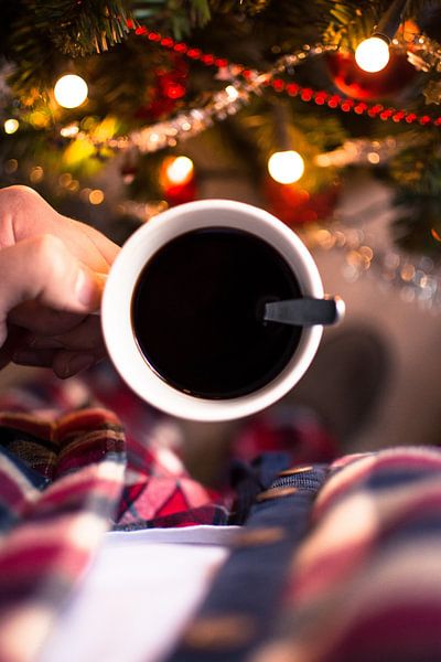 Koffie met kerst van Wahid Fayumzadah