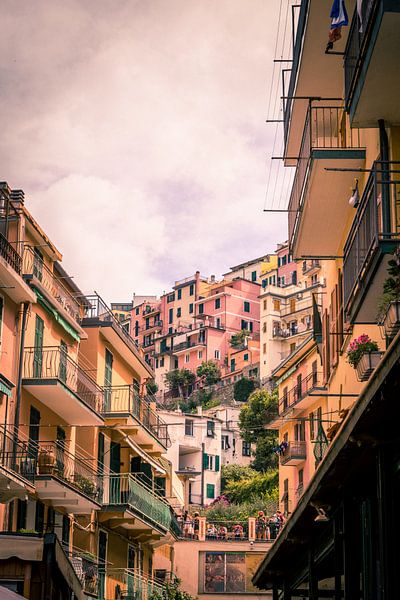 Village italien coloré à Cinque Terre - Italie par Lizanne van Spanje