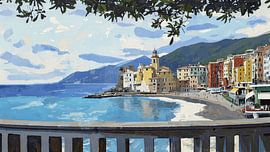View of Camogli - Modern Impressionism by Dirk van der Ven