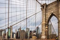 New Yorker Skyline von der Brooklyn Bridge aus von Anouschka Hendriks Miniaturansicht