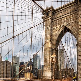 New York skyline from the Brooklyn Bridge by Anouschka Hendriks