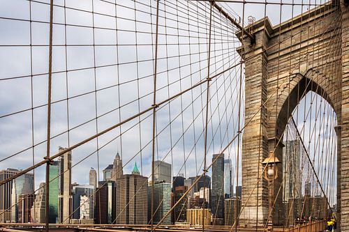 New York skyline from the Brooklyn Bridge