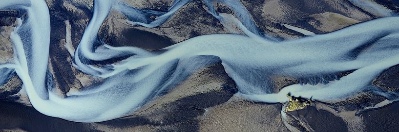 River Delta Textures of Iceland #13 by Keith Wilson Photography