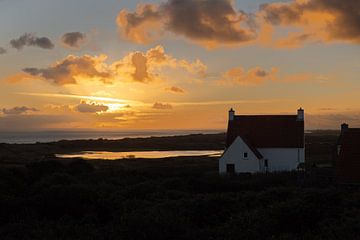 The white cottage by the lighthouse. by Anneke Hooijer