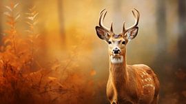 Porträt eines jungen Hirsches