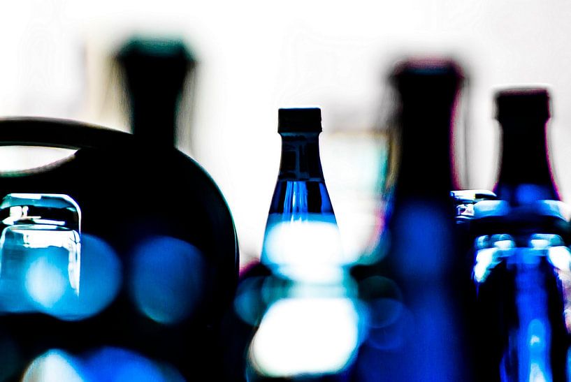 small blue mineral water bottle by Norbert Sülzner