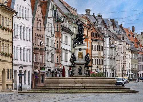 Herculesfontein in het oude stadscentrum van Augsburg