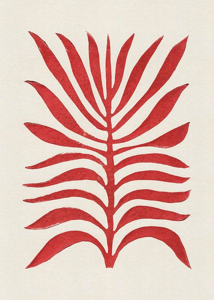 Rode tak / Lino Print, Alisa Galitsyna van 1x