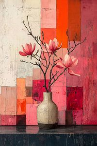 Magnolia Blokwerk II – Rood in Ritme