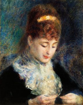 Frau beim Häkeln, Renoir (1877)