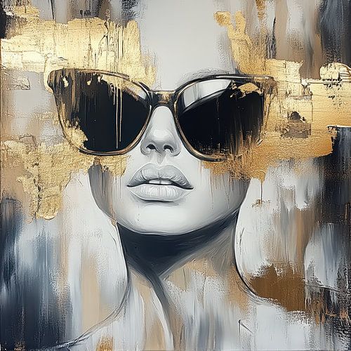 Elegant dame portret abstract modern