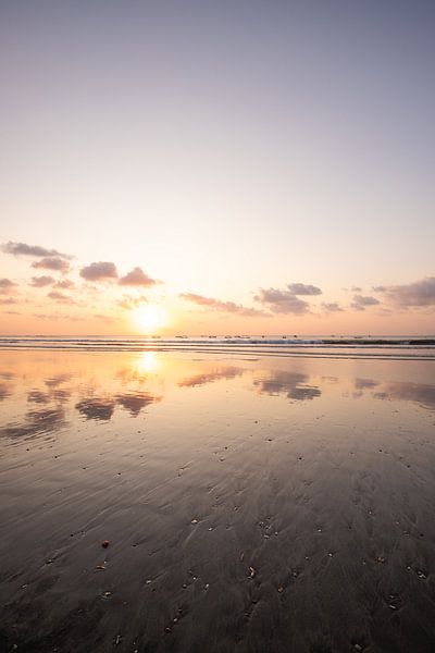 Sunrise on the beach with reflection. Bali, Kuta by Fotos by Jan Wehnert