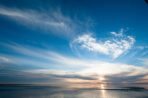 sunset on the mud flats