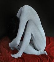 Nackt auf dem roten Tuch