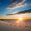 Zonsondergang op het strand bij De Cocksdorp, Texel van Jesse de Boom