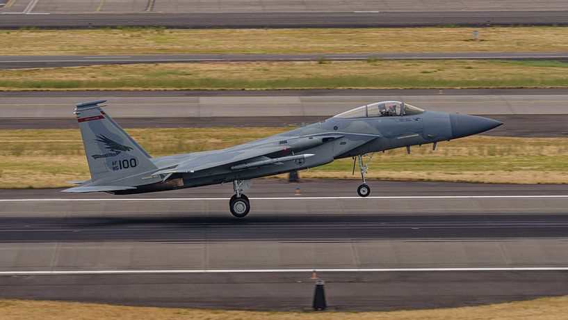 Take-off Air National Guard F-15C Eagle. by Jaap van den Berg